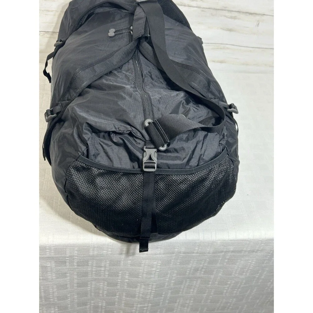 The North Face Large Black Flyweight Light Weight Duffel Bag Camping Hiking Camp